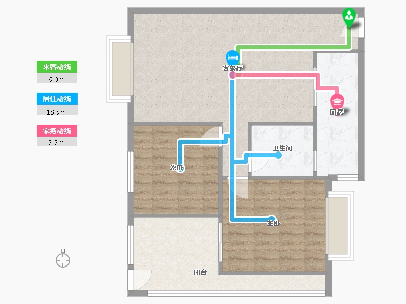 四川省-成都市-三合嘉苑-81.80-户型库-动静线