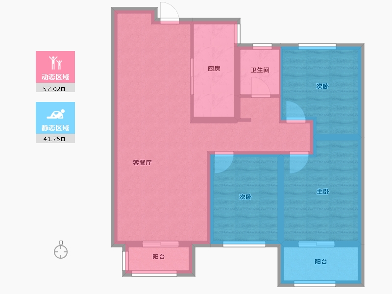 河北省-衡水市-泰华丽园-87.76-户型库-动静分区