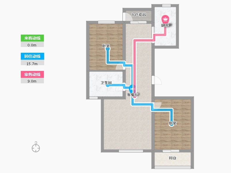 河北省-廊坊市-燕城益津湾-84.81-户型库-动静线