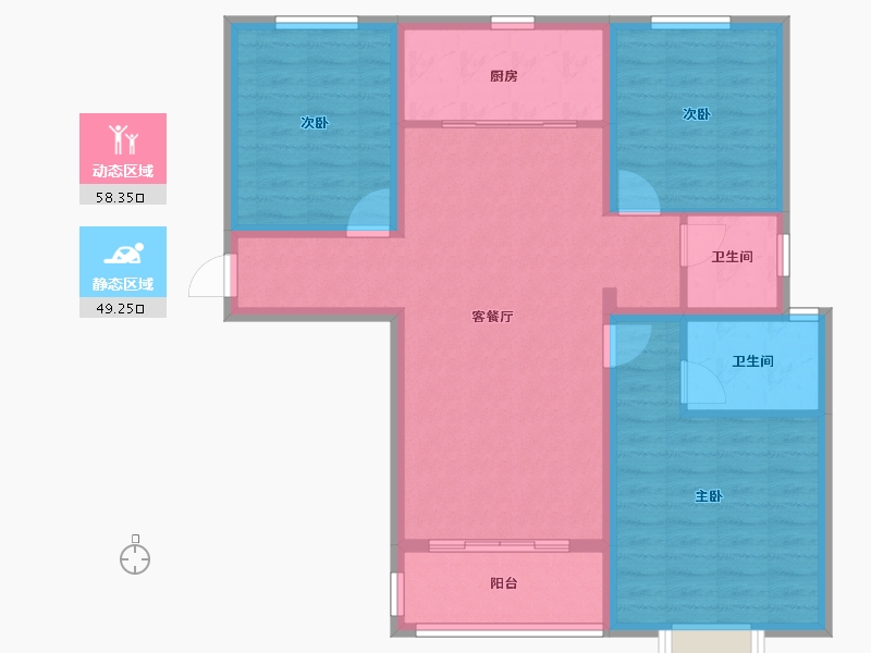 河南省-濮阳市-丽景上品-96.75-户型库-动静分区