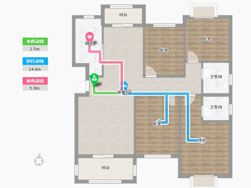 江西省-吉安市-庐陵北苑-110.66-户型库-动静线