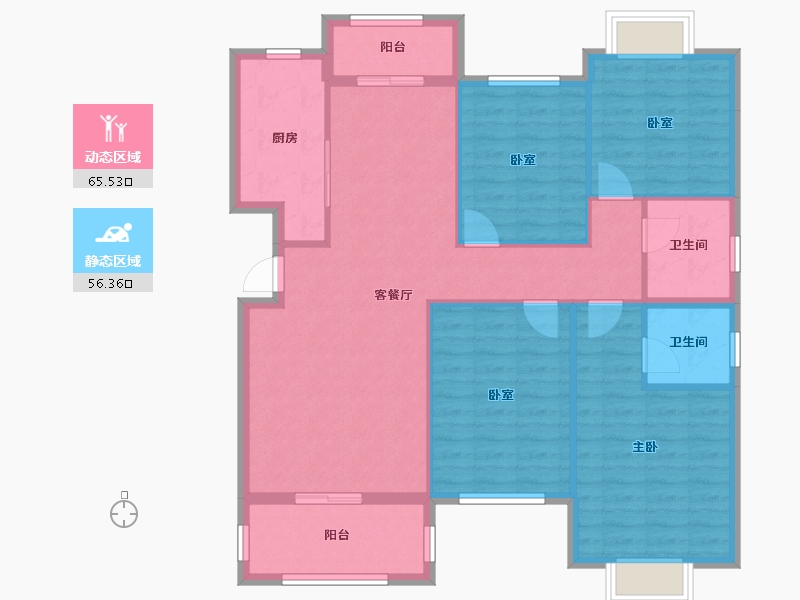 江西省-吉安市-庐陵北苑-110.66-户型库-动静分区