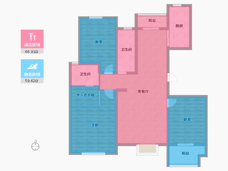 河北省-廊坊市-燕城益津湾-112.81-户型库-动静分区