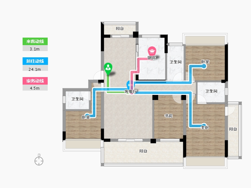 湖北省-黄冈市-罗田泰禾富·凤凰府-122.20-户型库-动静线