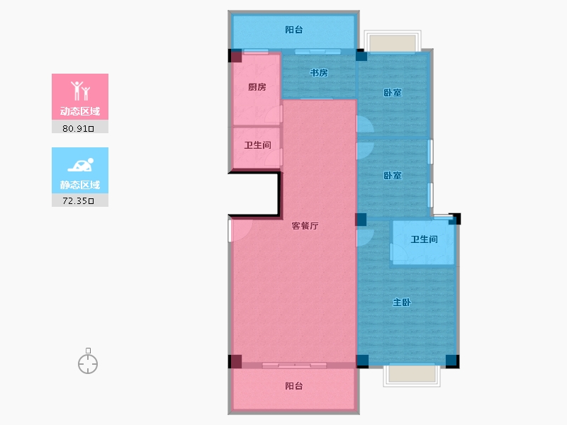 福建省-泉州市-鼎丰书香豪庭-140.41-户型库-动静分区