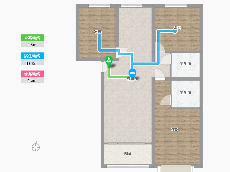 河北省-邯郸市-弘泰小区-90.00-户型库-动静线