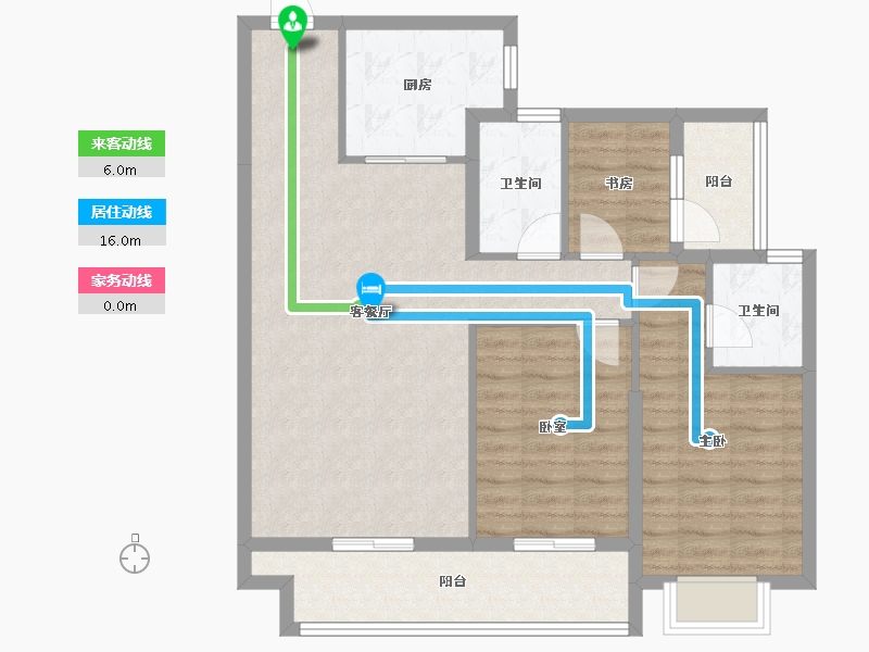 广东省-揭阳市-玺悦华府-90.55-户型库-动静线