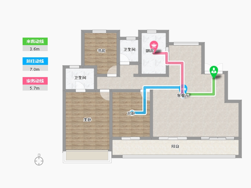 青海省-海东市-中天璟园-111.29-户型库-动静线