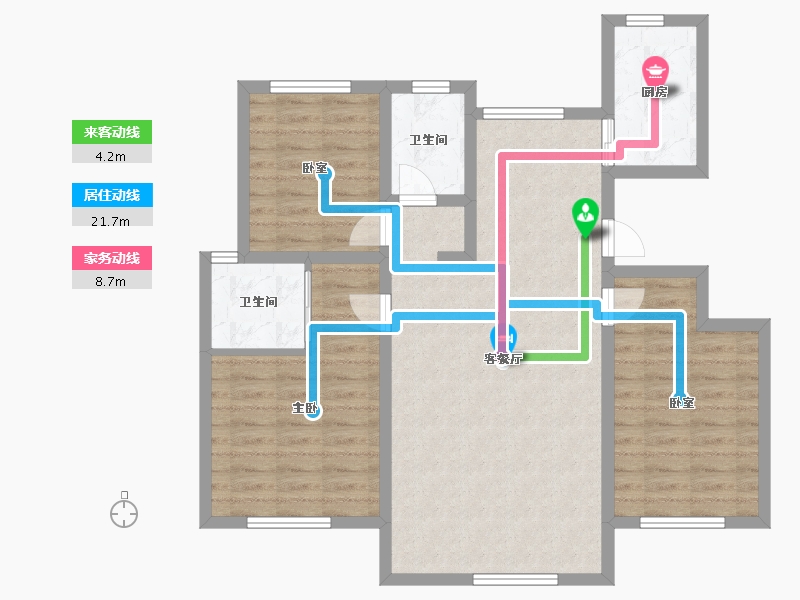 河北省-保定市-城建·紫煜臻城臻园-90.92-户型库-动静线