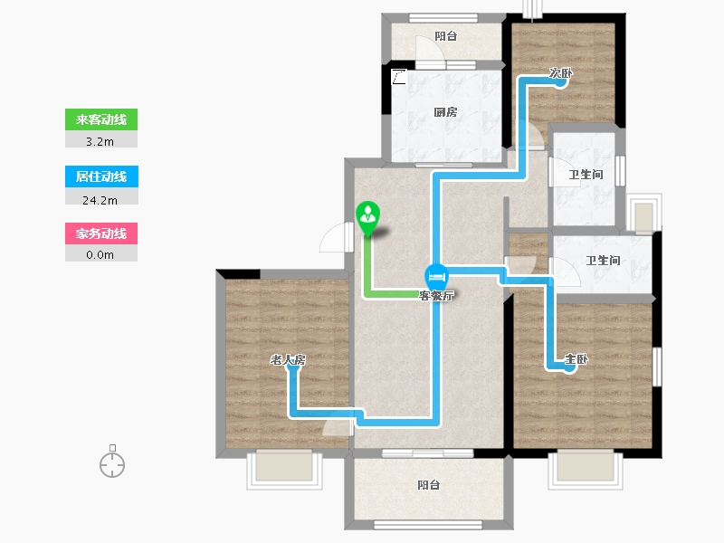 云南省-昆明市-中交碧桂园东园-95.64-户型库-动静线