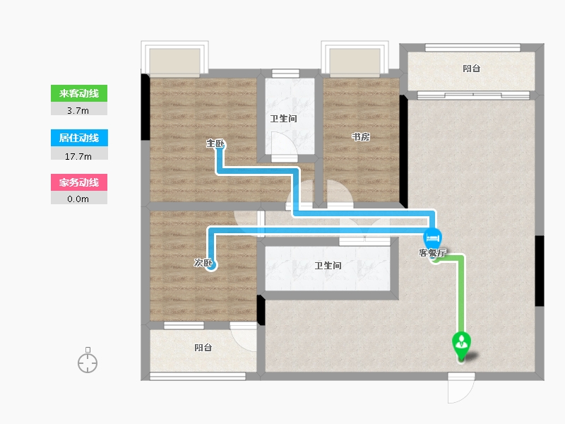 广西壮族自治区-河池市-滨江星园—期-94.00-户型库-动静线