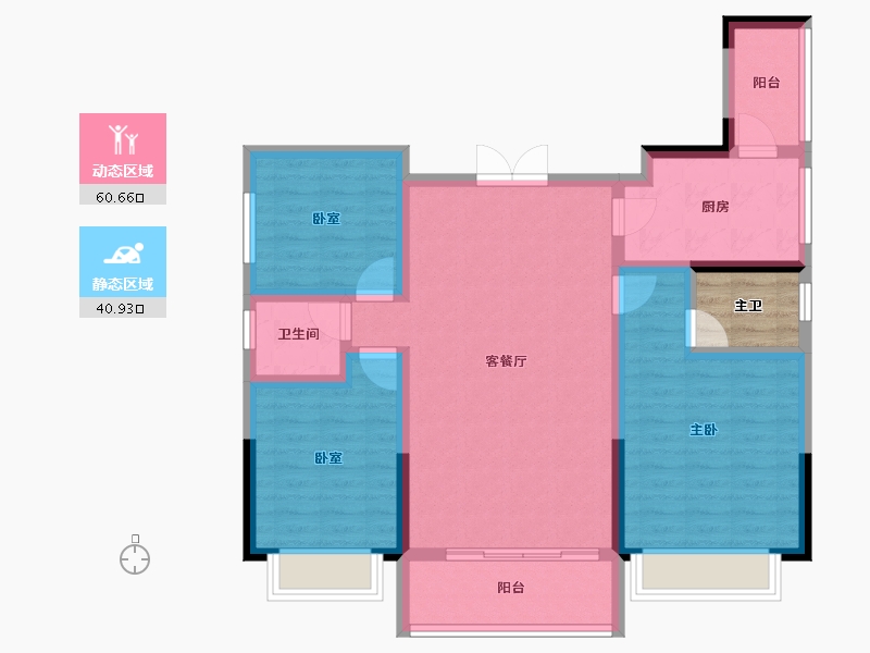 湖南省-湘潭市-城发樟树湾-94.08-户型库-动静分区