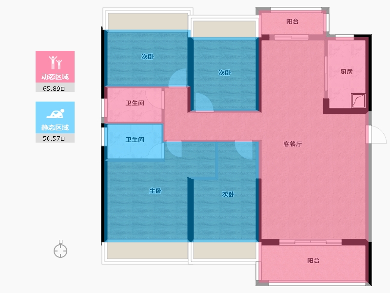 湖南省-郴州市-江山一品-112.20-户型库-动静分区