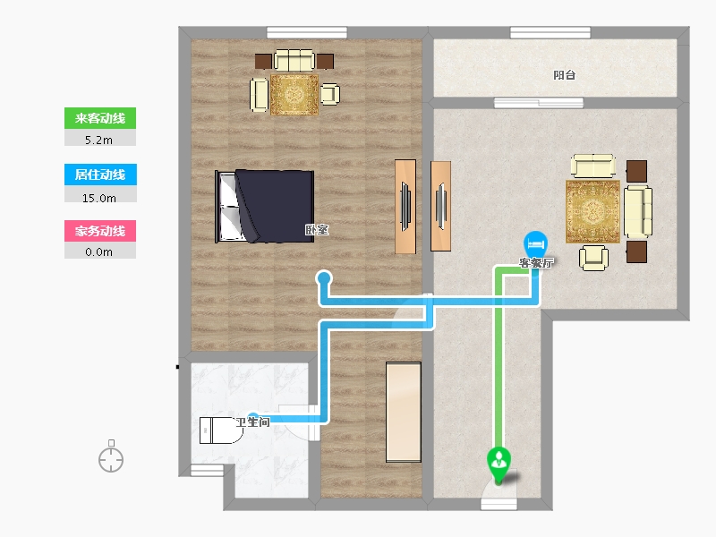 湖北省-咸宁市-港森梅园豪庭-85.50-户型库-动静线