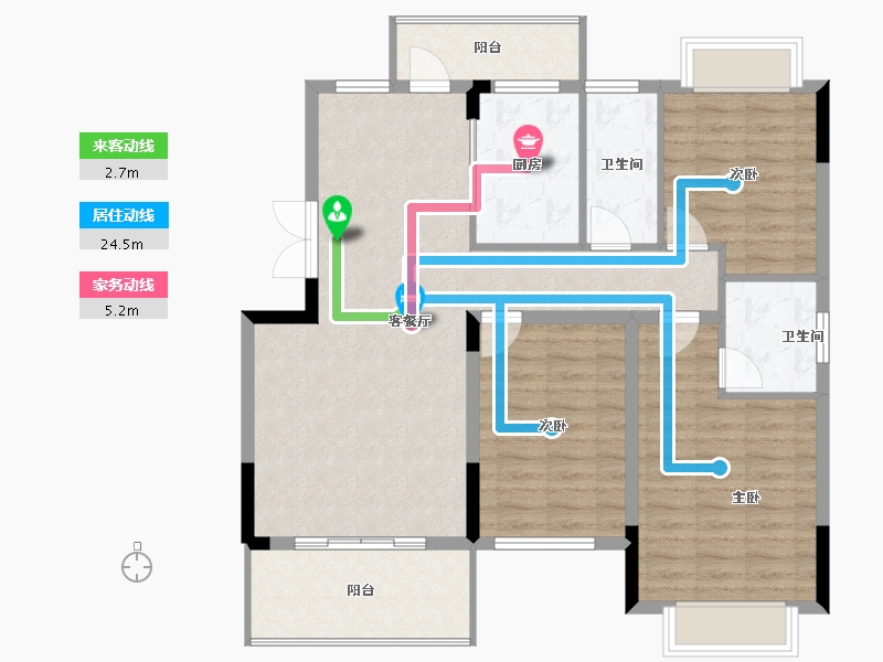 江西省-吉安市-德隆•世纪城-100.22-户型库-动静线