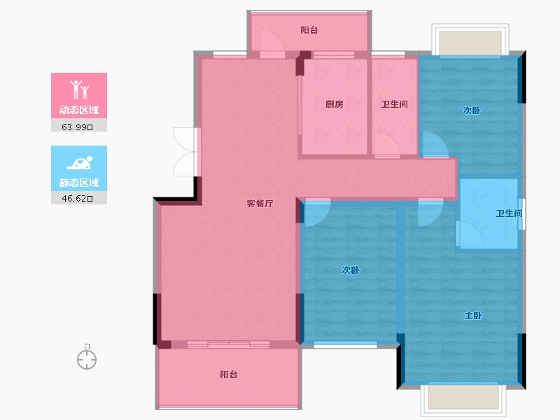 江西省-吉安市-德隆•世纪城-100.22-户型库-动静分区