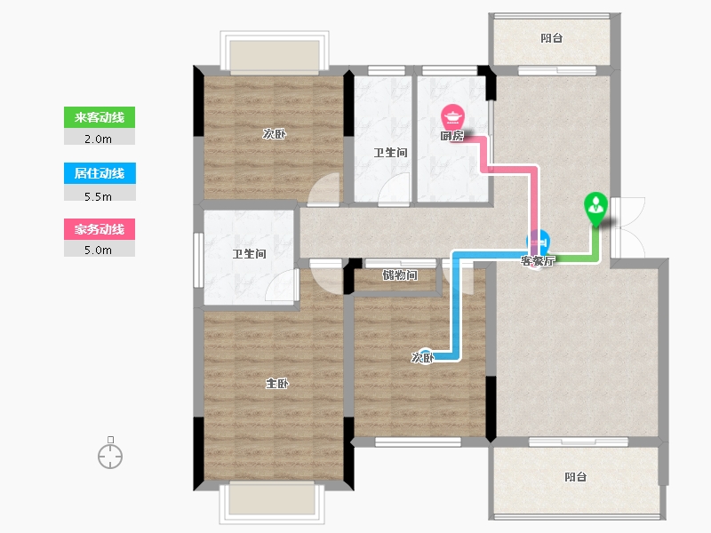 江西省-吉安市-德隆•世纪城-103.04-户型库-动静线