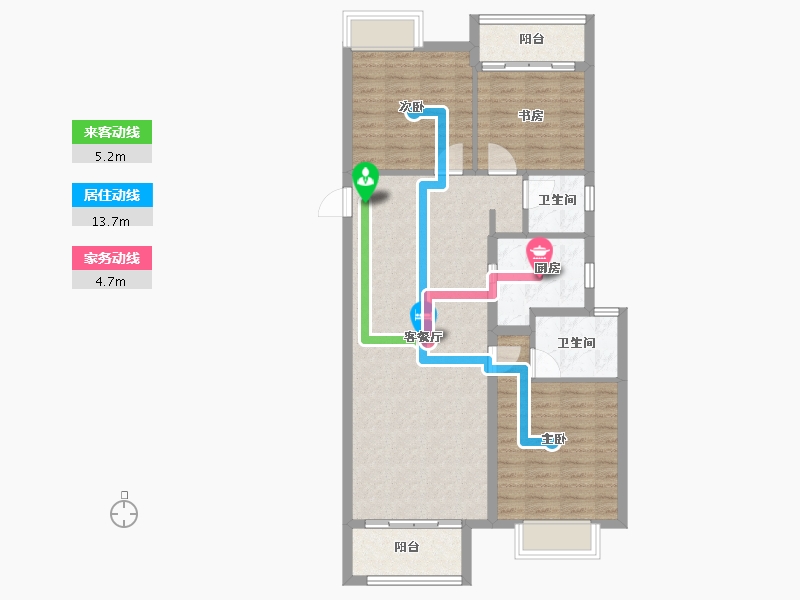 江西省-南昌市-桃花源筑-89.01-户型库-动静线