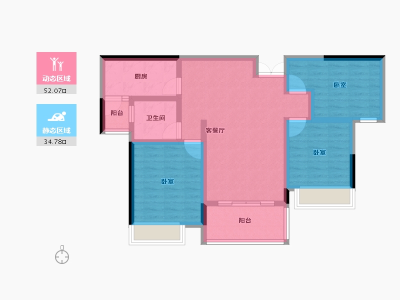 江西省-抚州市-丽水豪城-76.60-户型库-动静分区