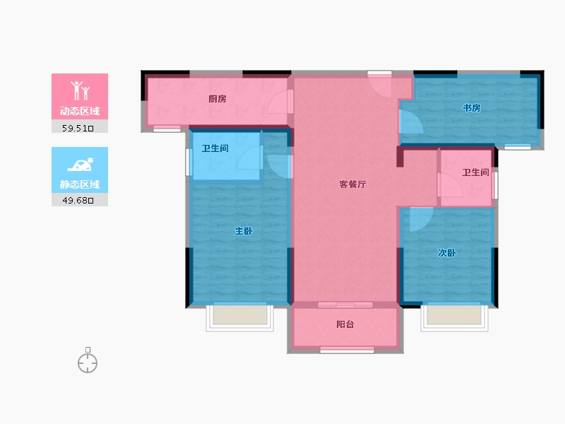 湖北省-十堰市-国瑞中心-97.87-户型库-动静分区