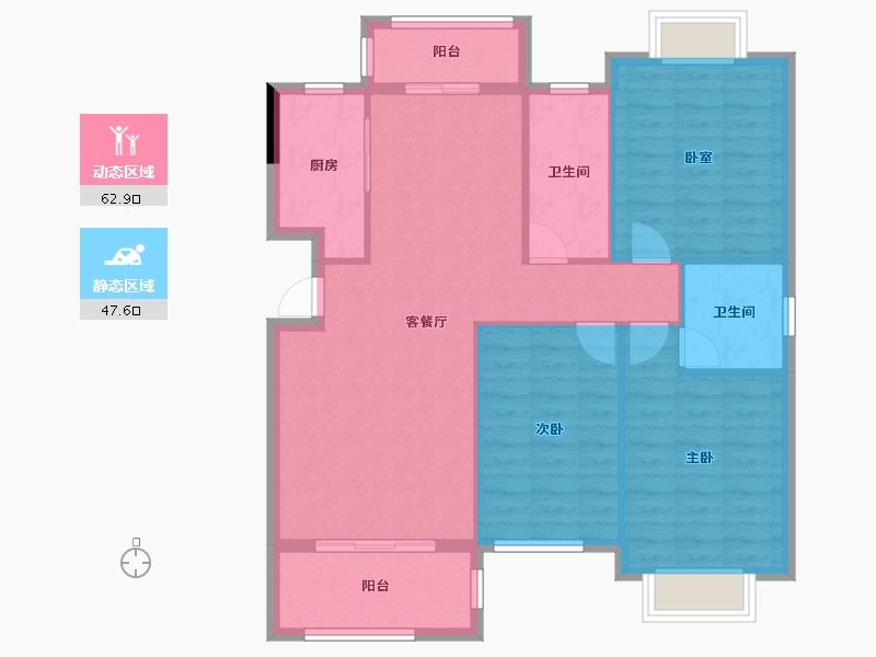 江西省-吉安市-庐陵北苑-100.79-户型库-动静分区