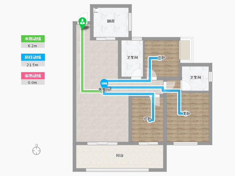 湖南省-湘潭市-锴鑫尚御尊城恒郡-90.40-户型库-动静线