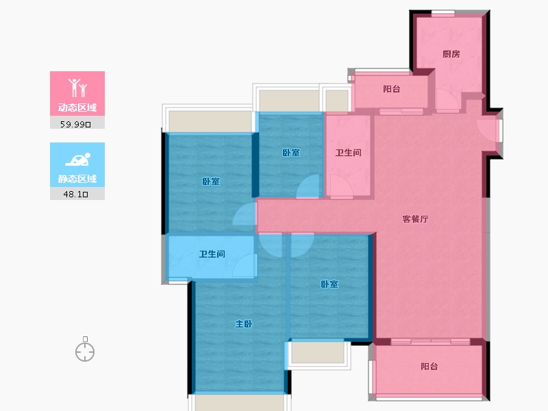 广东省-河源市-富力天禧花园-97.07-户型库-动静分区