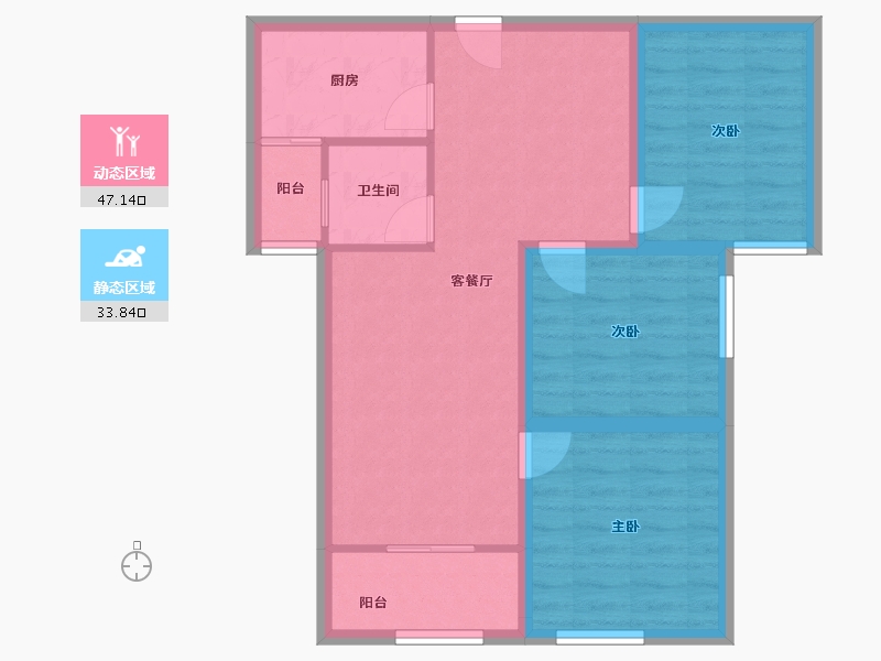 福建省-福州市-群升江山城-65.60-户型库-动静分区