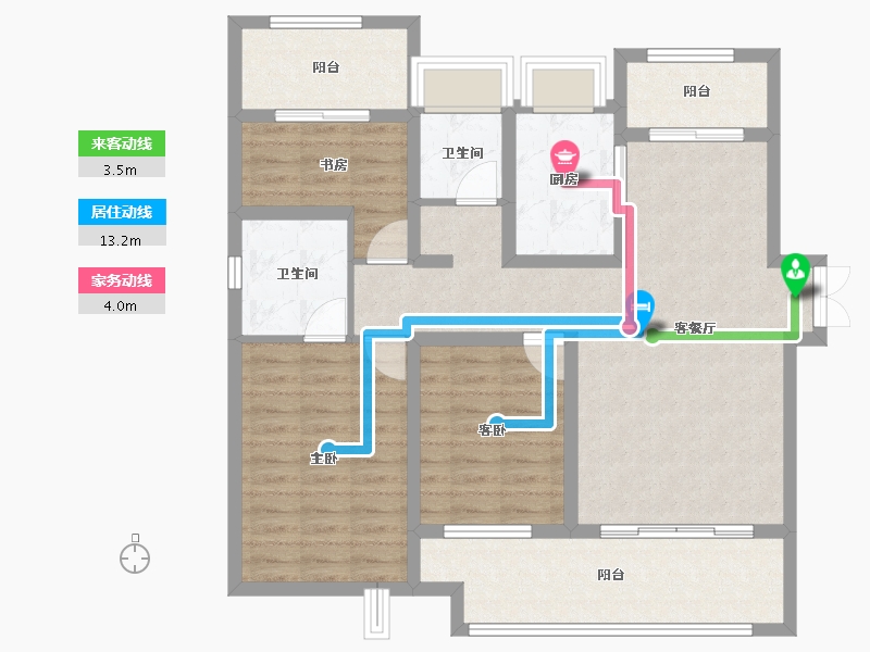 河南省-驻马店市-名门状元府-99.84-户型库-动静线