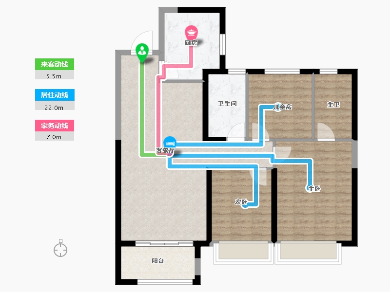 河北省-邯郸市-永年美的城-93.22-户型库-动静线