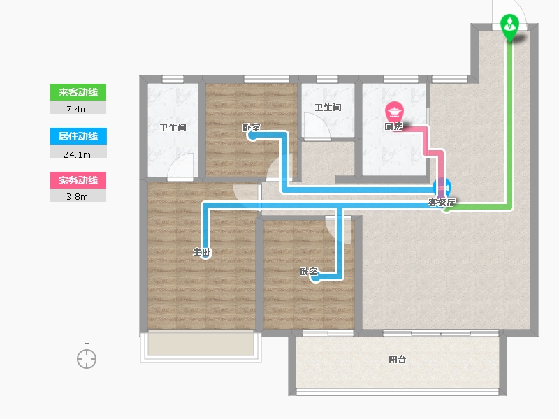 河南省-商丘市-建业神火·新筑-111.20-户型库-动静线