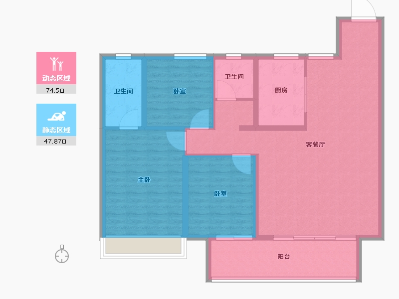 河南省-商丘市-建业神火·新筑-111.20-户型库-动静分区