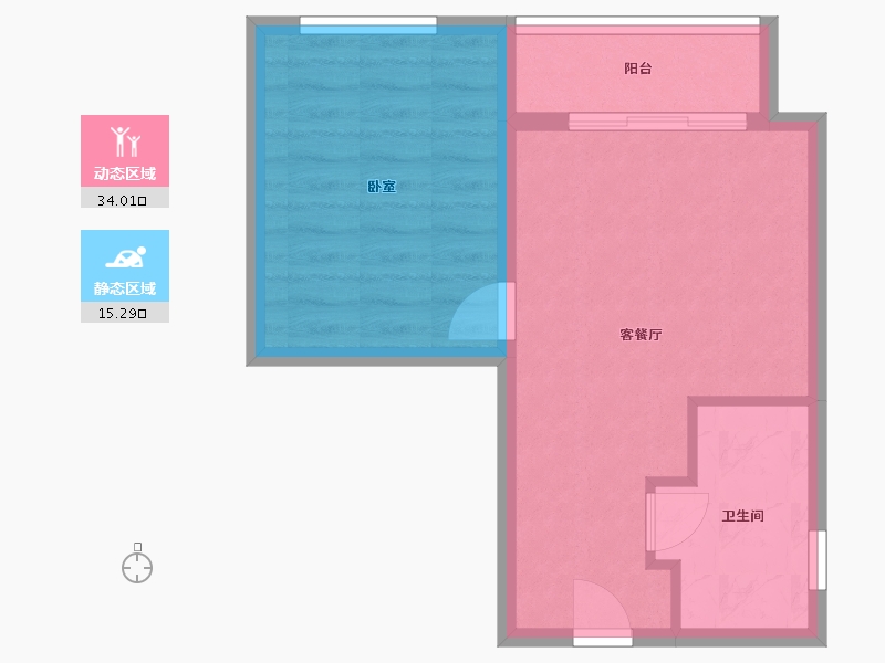 广东省-深圳市-深业中城公寓-44.13-户型库-动静分区