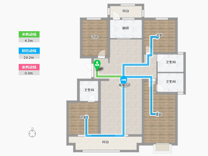 河北省-衡水市-汉王府-144.31-户型库-动静线