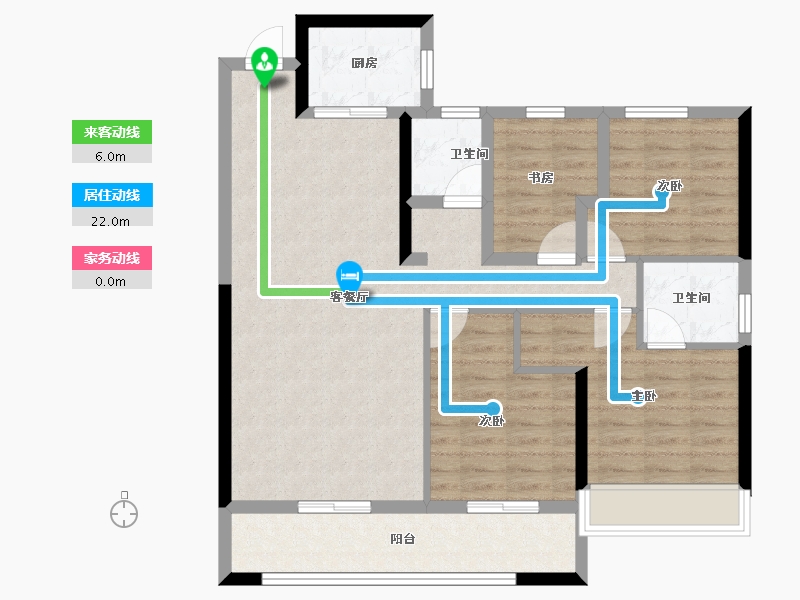 青海省-海东市-唐道·时代风尚-93.31-户型库-动静线