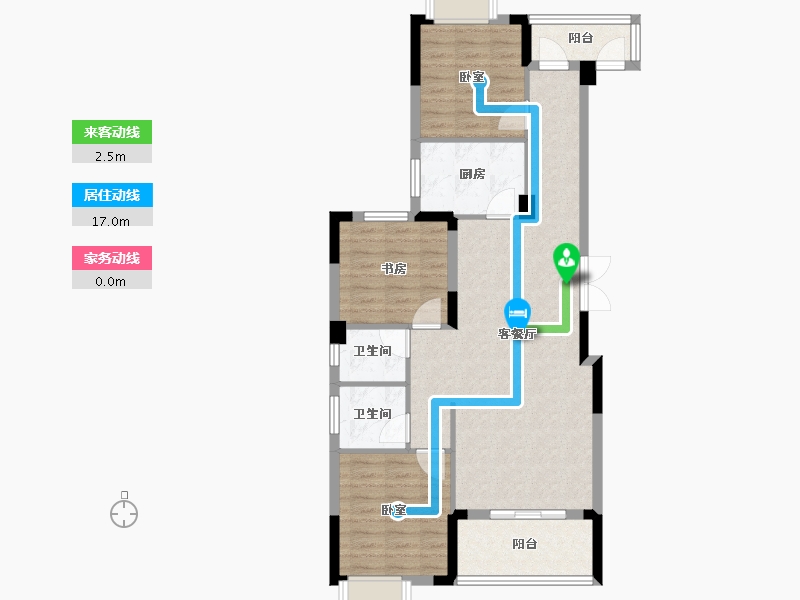 湖北省-黄冈市-南山国际·养生城-87.05-户型库-动静线