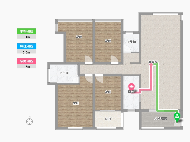 福建省-福州市-群升江山城-105.60-户型库-动静线