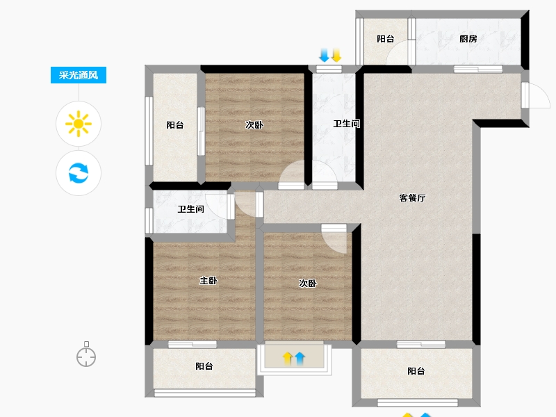 广西壮族自治区-河池市-泽良御景龙庭-94.94-户型库-采光通风