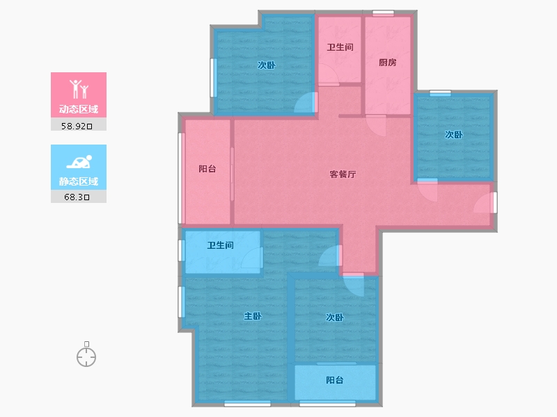 福建省-福州市-群升江山城-100.00-户型库-动静分区