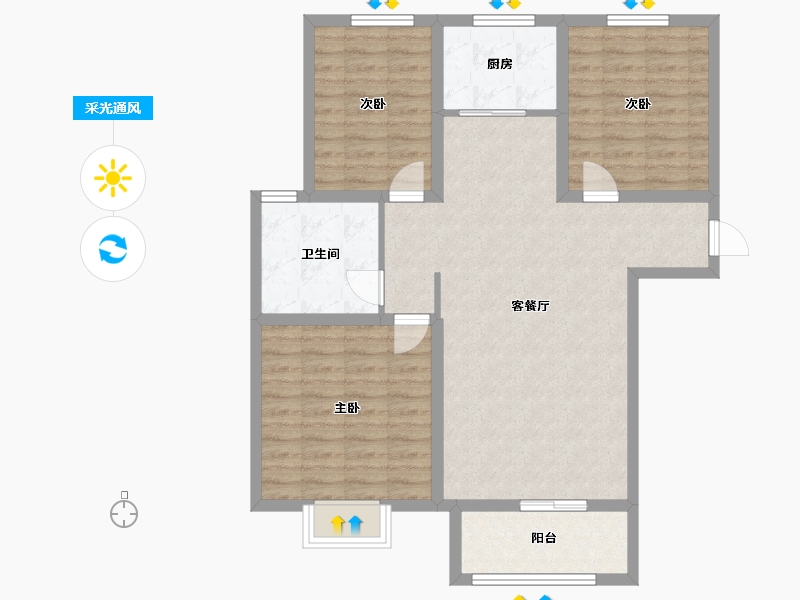 河北省-衡水市-泰华丽园-93.10-户型库-采光通风