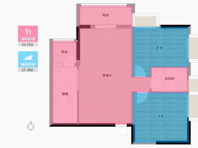 广东省-广州市-加富花园二期天悦-68.24-户型库-动静分区