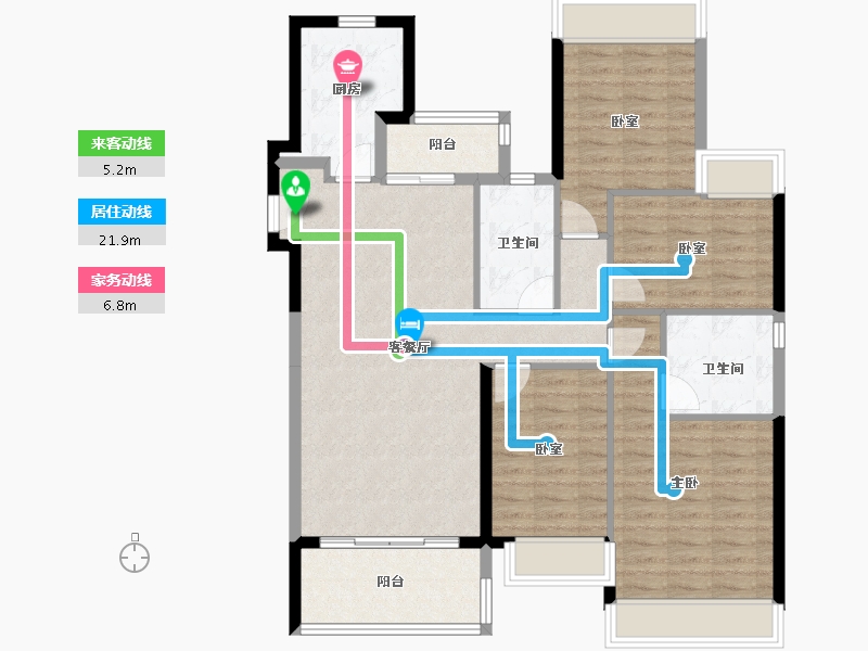 广东省-河源市-富力天禧花园-107.32-户型库-动静线