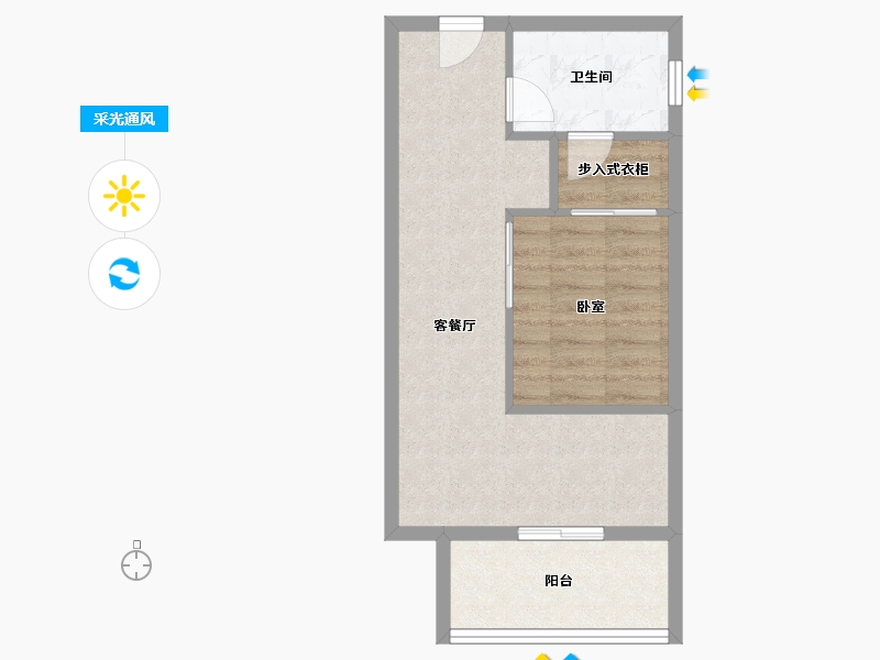 广东省-深圳市-深业中城公寓-46.06-户型库-采光通风