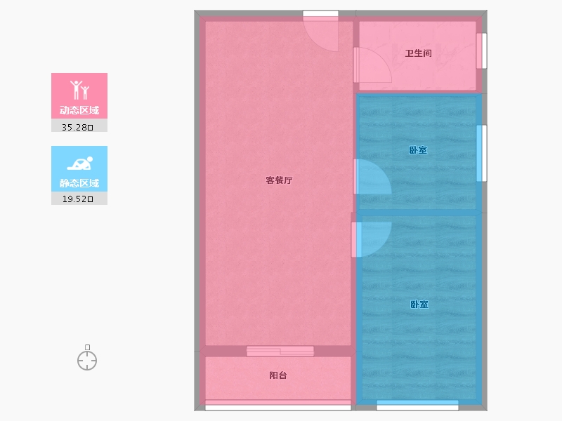 广东省-深圳市-深业中城公寓-49.28-户型库-动静分区