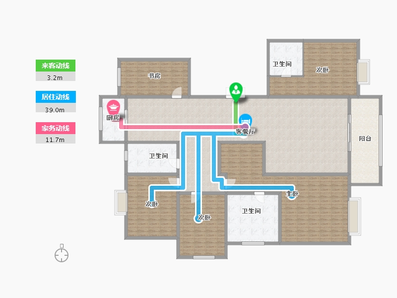 江苏省-苏州市-城南花苑-288.00-户型库-动静线