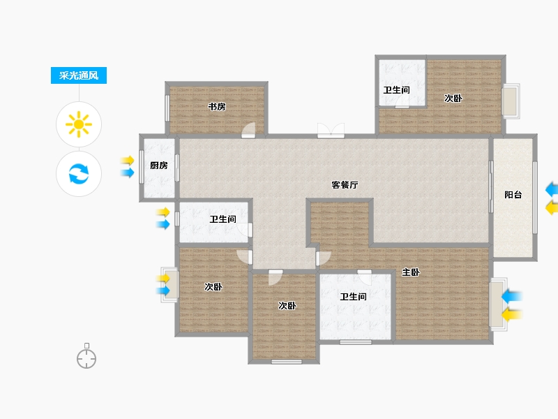 江苏省-苏州市-城南花苑-288.00-户型库-采光通风