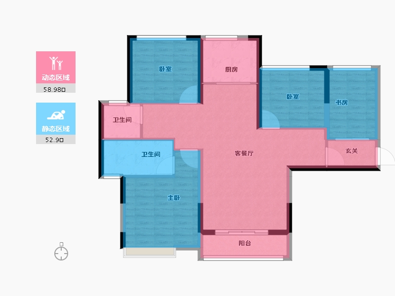 河南省-开封市-通许·壹号公馆-100.80-户型库-动静分区