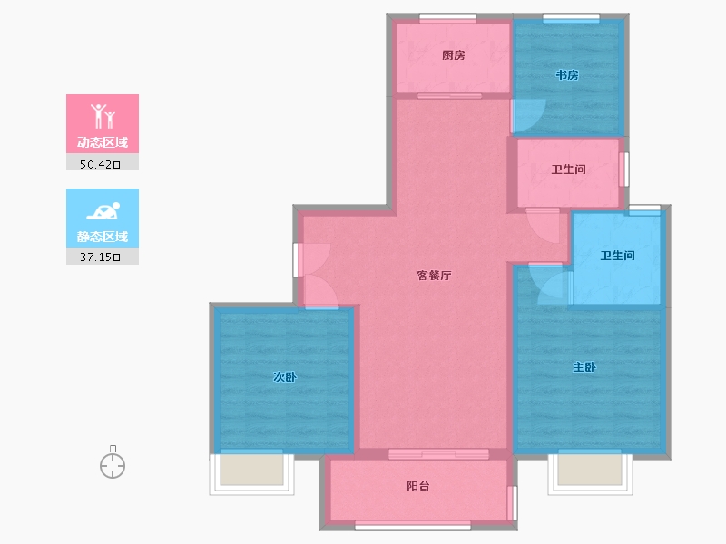 浙江省-温州市-华侨欢乐天地-78.15-户型库-动静分区