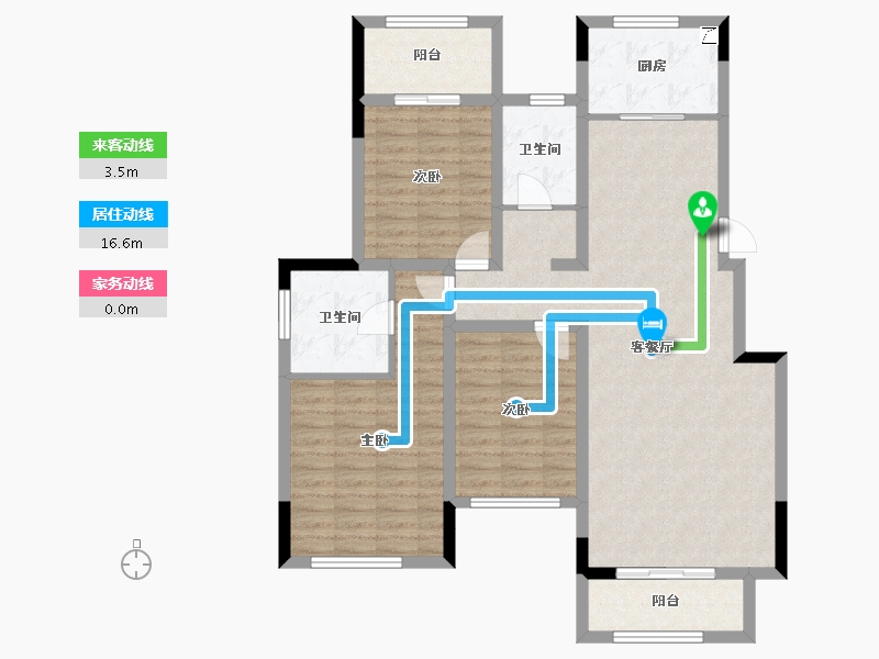 河南省-开封市-橄榄城·璟院-107.56-户型库-动静线