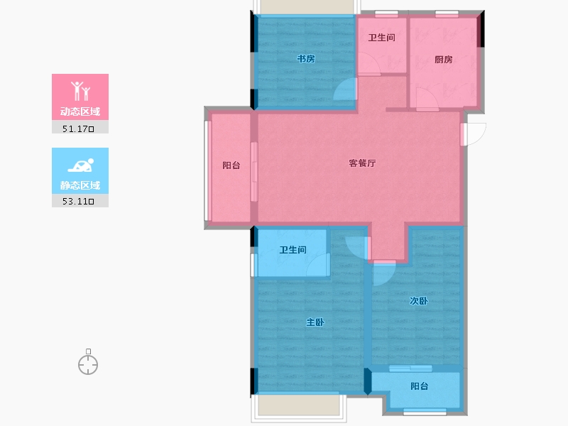 安徽省-宿州市-嘉泰·龙城壹号·爱丁堡-93.11-户型库-动静分区